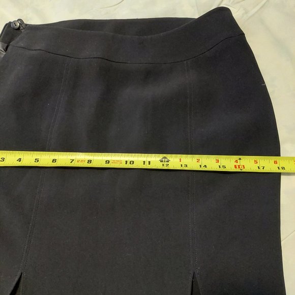 Talbots Black Pencil Skirt With 2 Back Splits, Size 8P - Picture 4 of 7